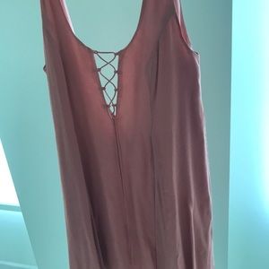 Criss cross, pale pink dress from Tobi